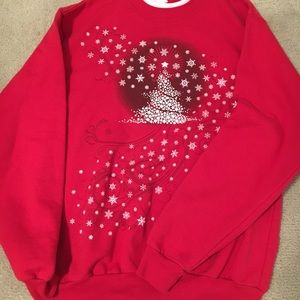 Holiday Christmas Tree Red Pullover S NWOT